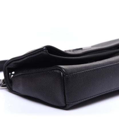 Saint Laurent Grain De Poudre Monogram Toy West Hollywood Fold-Over Bag Black 6 of 12