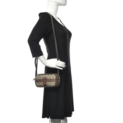 Gucci GG Supreme Monogram Web Mini Ophidia GG Bag Brown 2 of 13