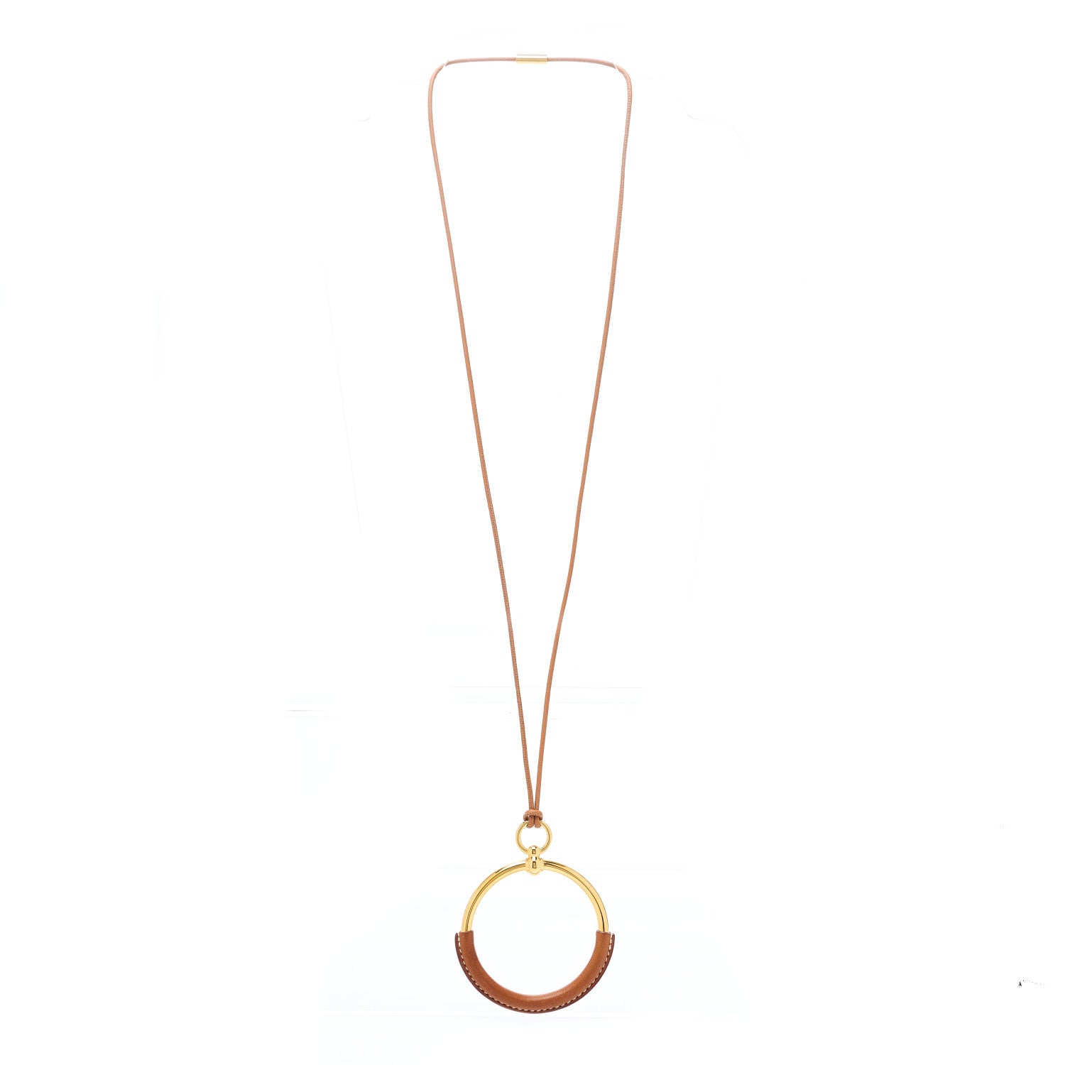 Hermes Swift Grand Loop Pendant Necklace Gold 2 of 3