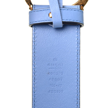 Gucci Calfskin Double G 40mm Belt 105 42 Clear Sky Blue 3 of 3