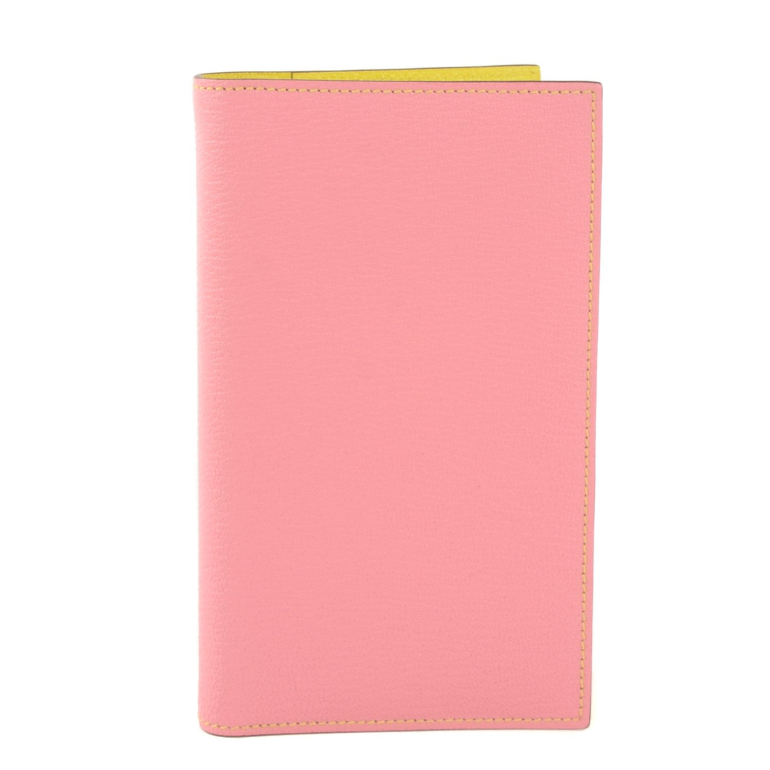 Hermes Chevre Mysore Vision II Agenda Cover Rose Confetti Soufre 1 of 8