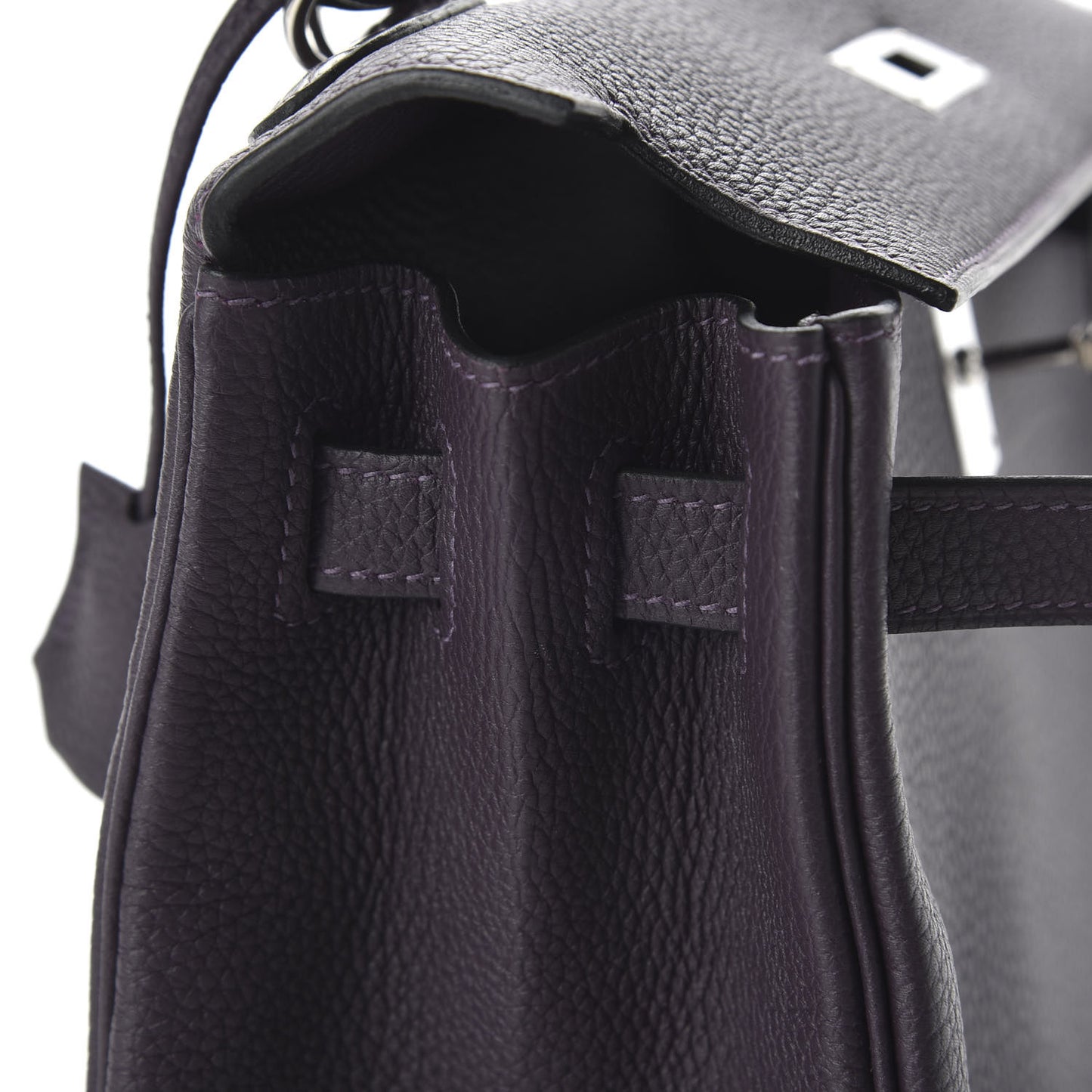 Togo Matte Alligator Kelly Retourne Touch 28 Raisin Prunoir