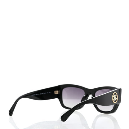 Chanel Acetate Rectangle Sunglasses 5507-A Black 4 of 8
