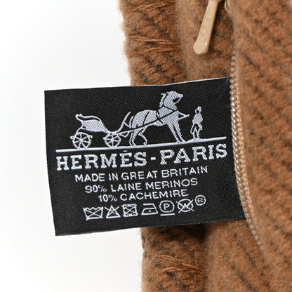 Hermes Wool Cashmere Avalon Pillow PM Ecru Camel 3 of 3