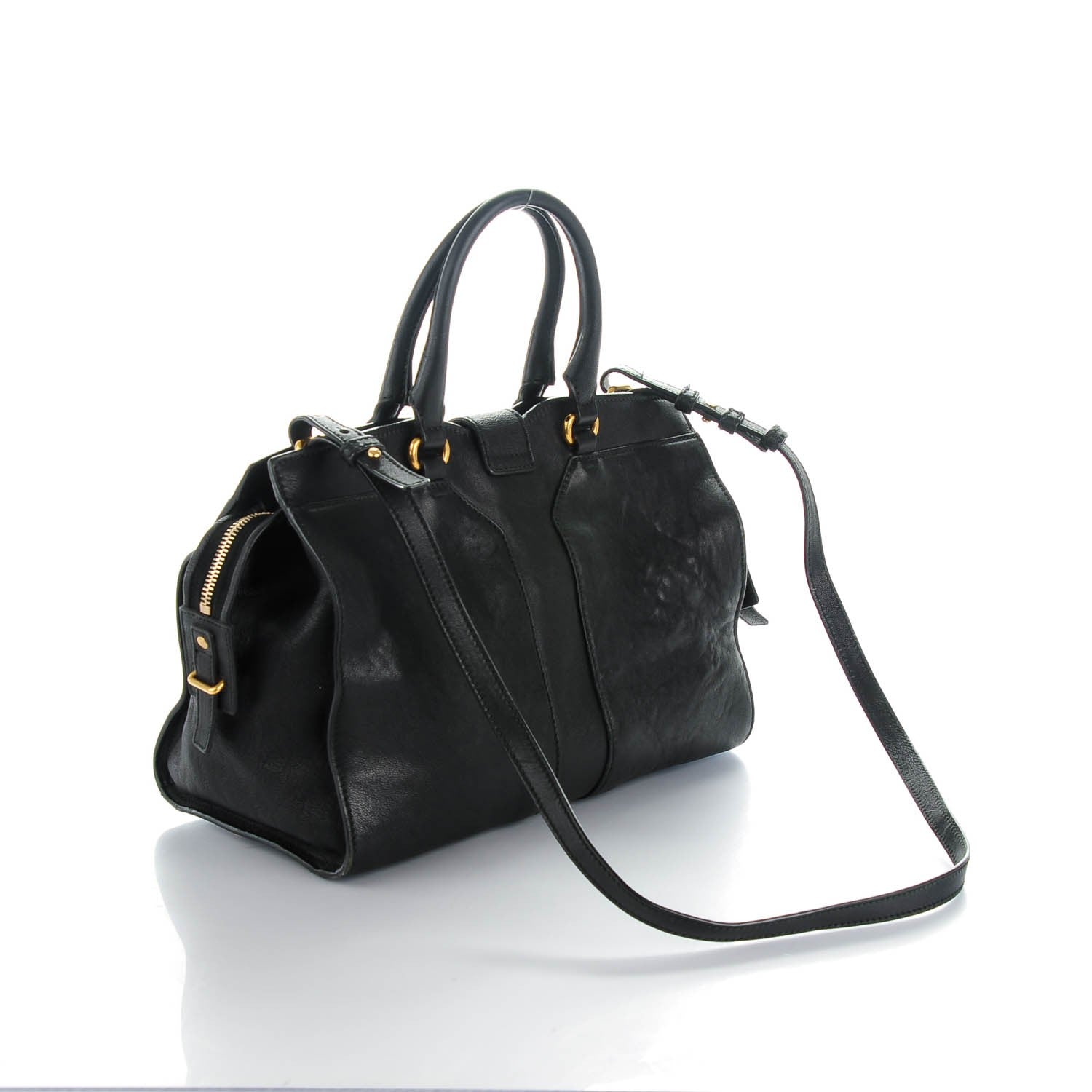 Saint Laurent Sheepskin Small Cabas ChYc Black 3 of 7