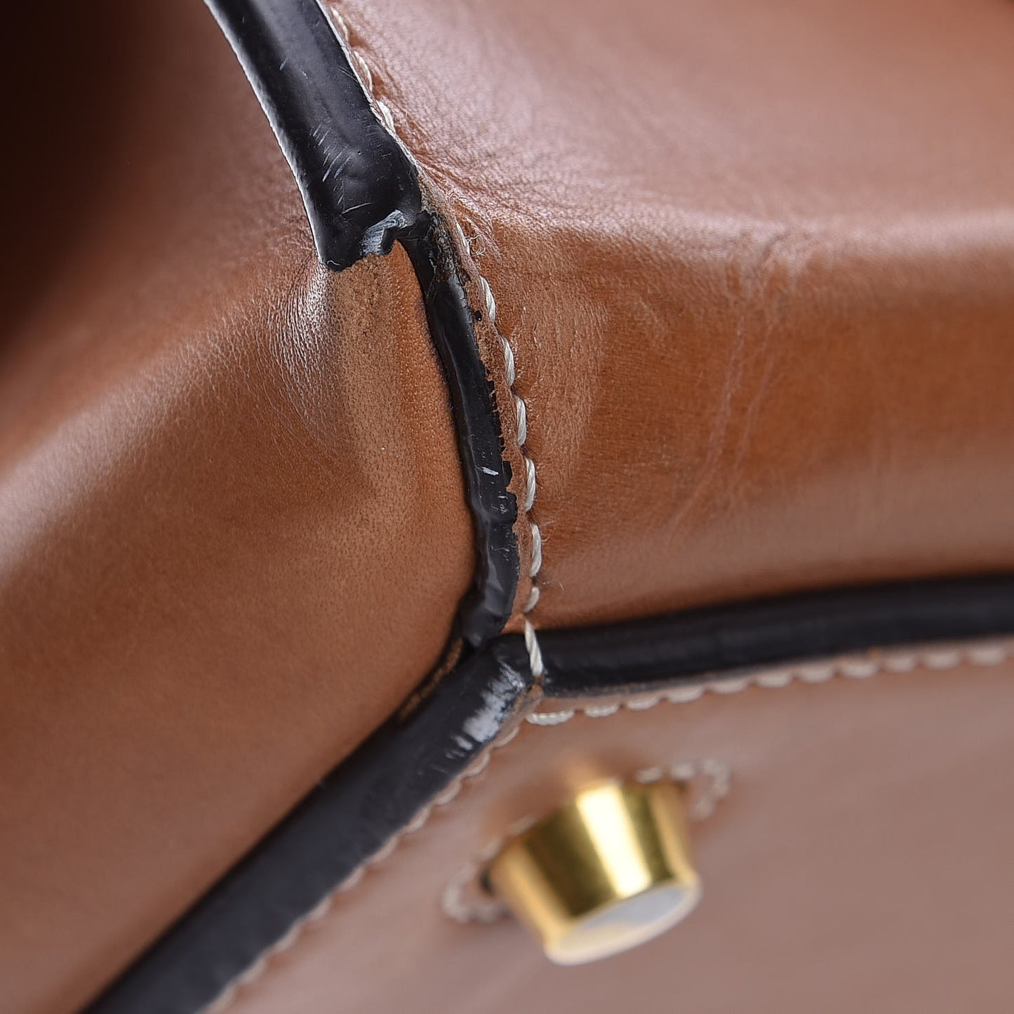 Smooth Calfskin Small Edge Shoulder Bag Camel