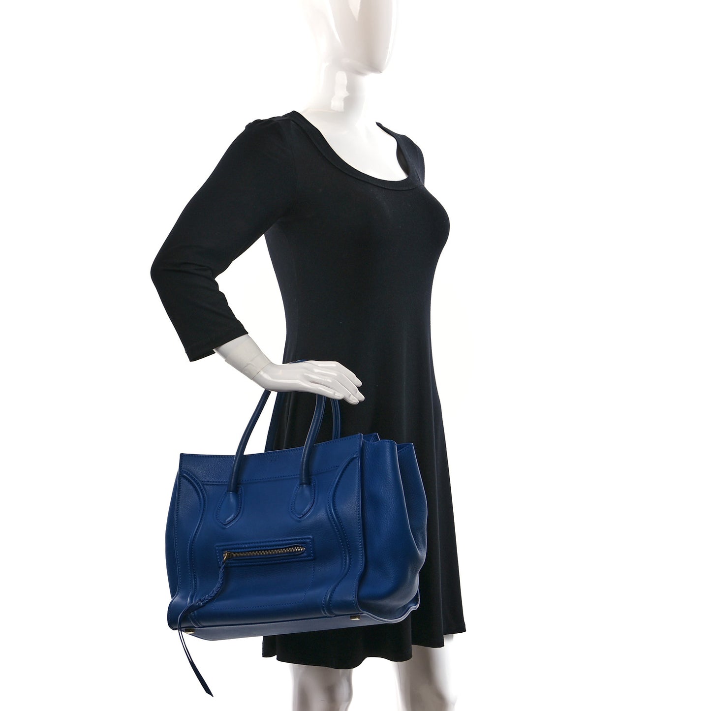 Supple Calfskin Medium Phantom Luggage Royal Blue