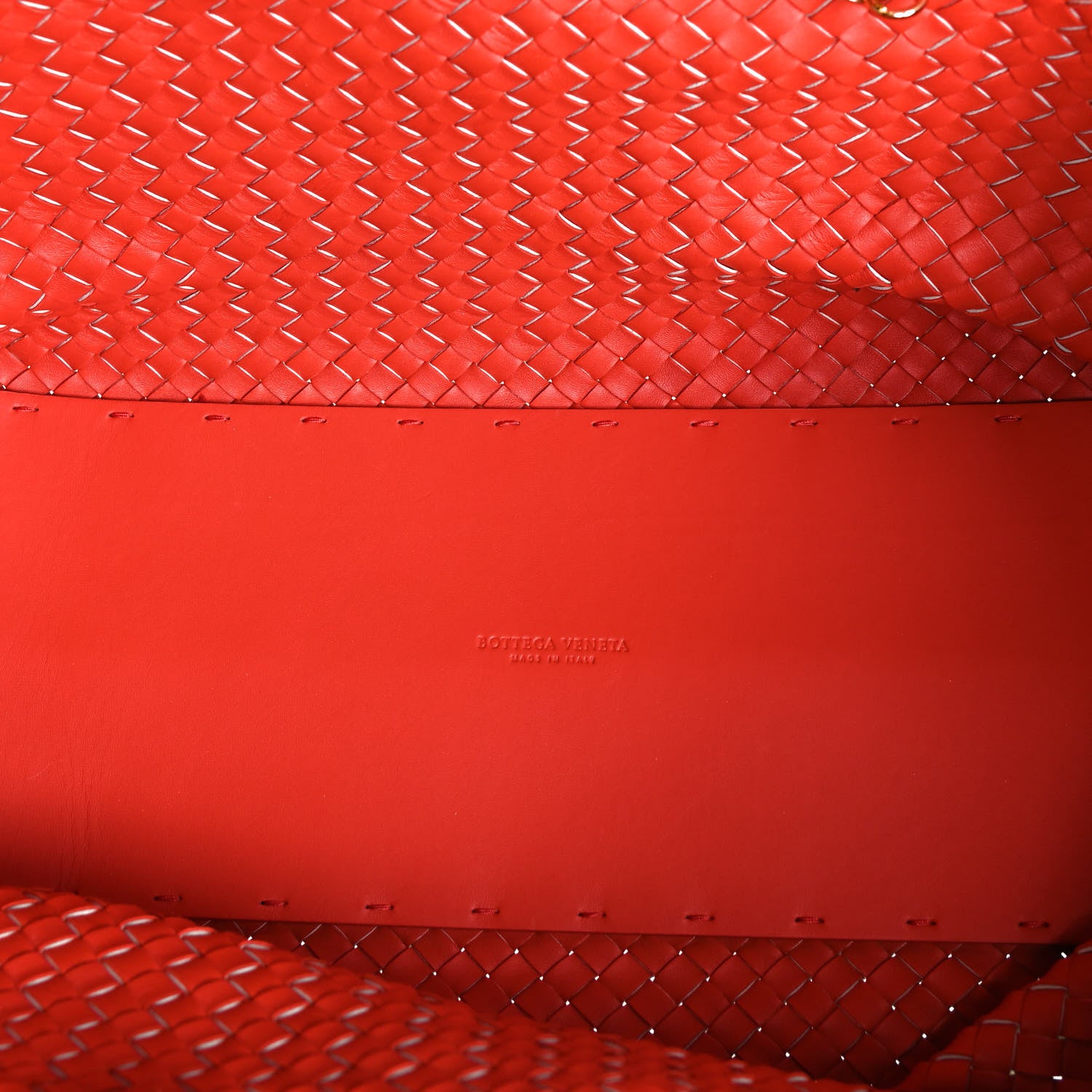 Bottega Veneta Nappa Intrecciato Medium Cabat White Orange 8 of 16