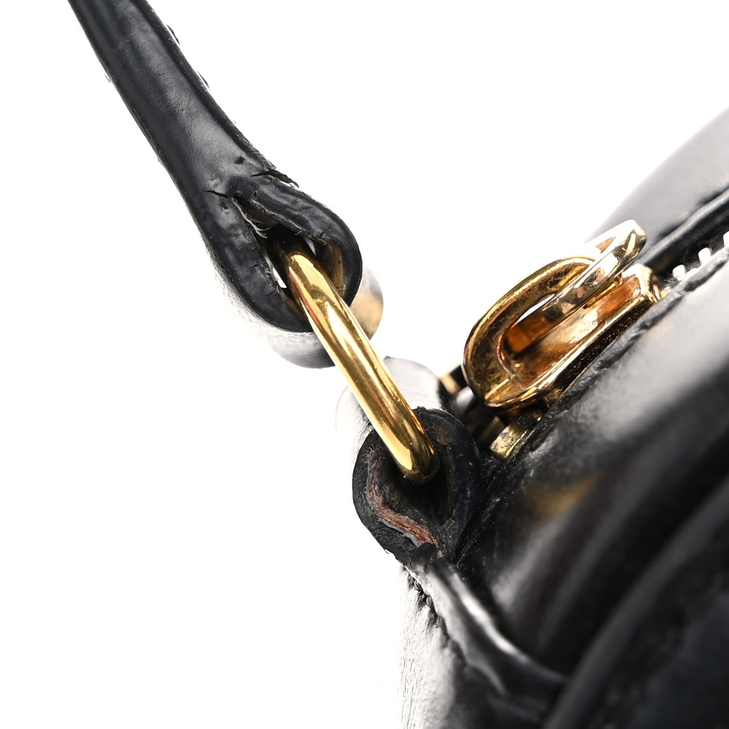 Celine Smooth Calfskin Cuir Triomphe Oval Bag Black 12 of 12