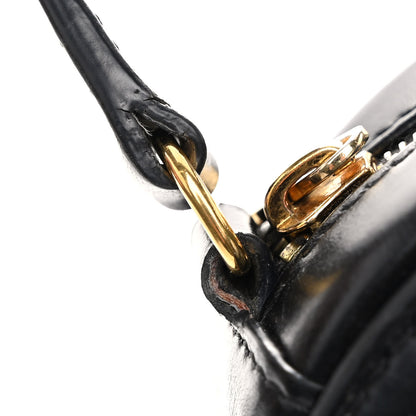 Celine Smooth Calfskin Cuir Triomphe Oval Bag Black 12 of 12