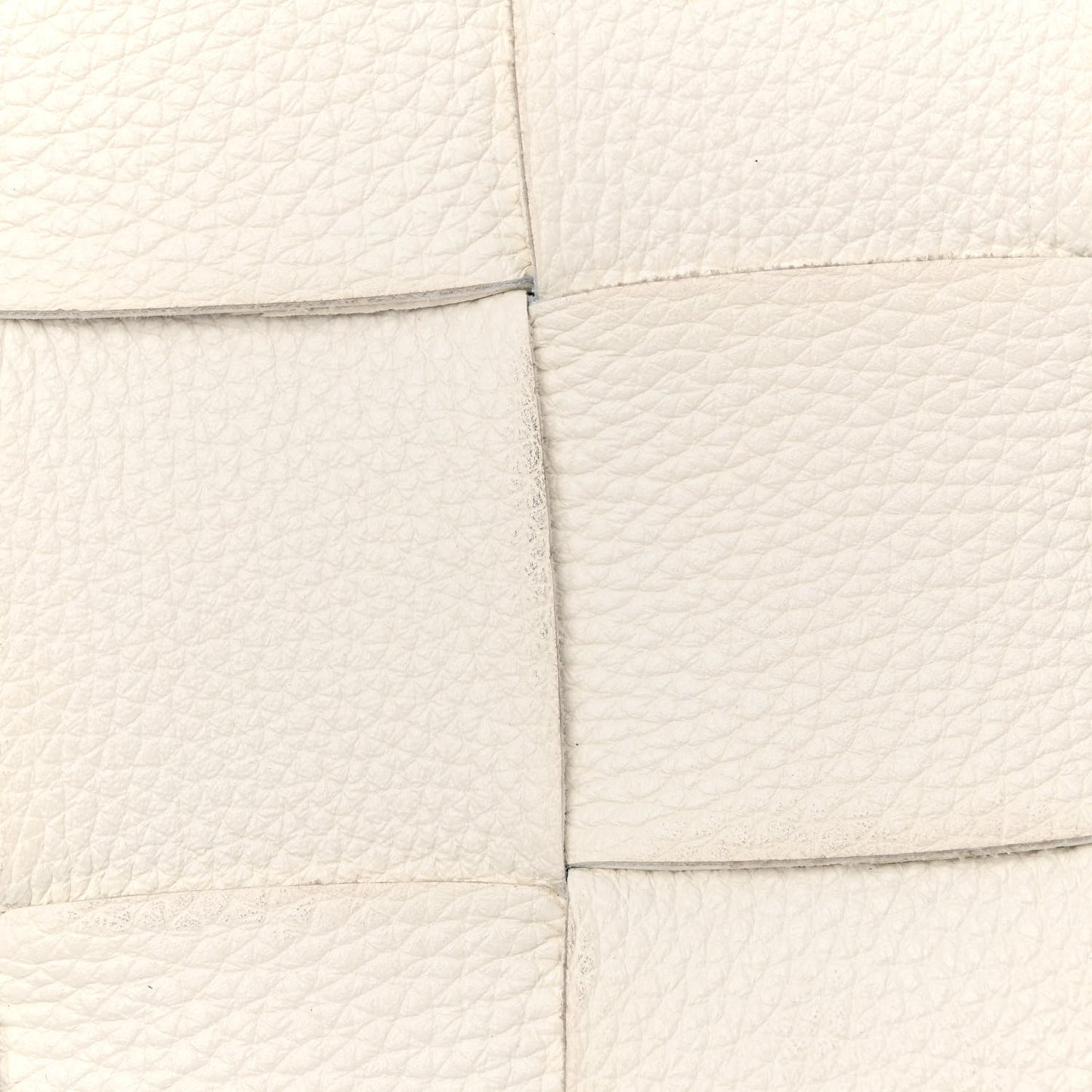 Grained Calfskin Maxi Intrecciato Cassette Crossbody Bag White