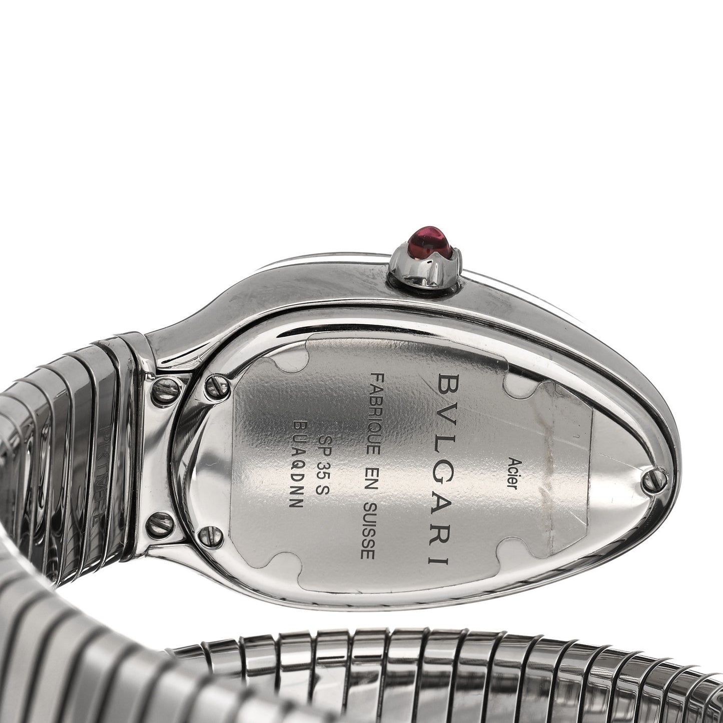 Stainless Steel Diamond Bezel 35mm Serpenti Tubogas Quartz Watch