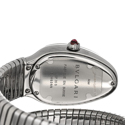 Bulgari Stainless Steel Diamond Bezel 35mm Serpenti Tubogas Quartz Watch 4 of 5