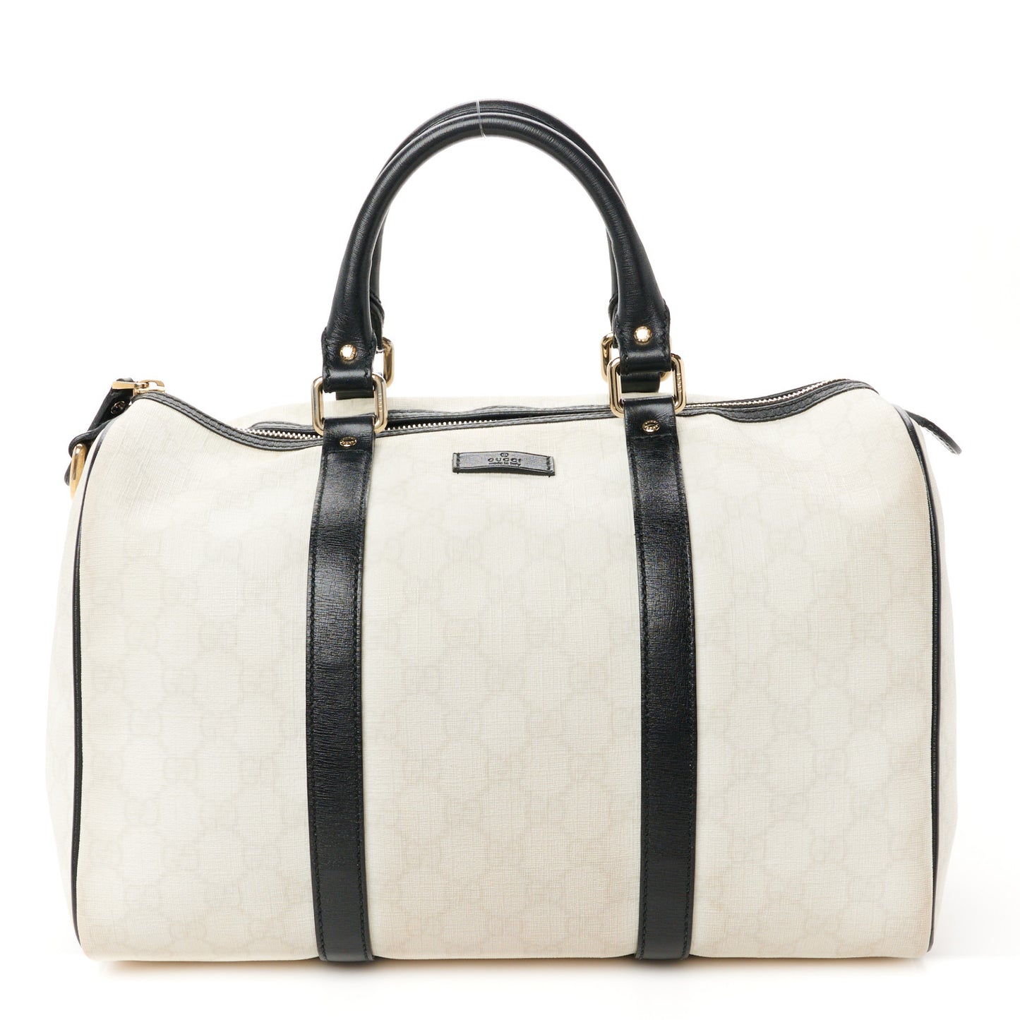 GG Plus Monogram Medium Joy Boston White Black