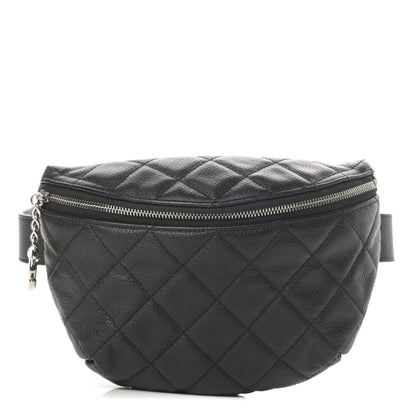 Chanel Grained Calfskin Quilted Waist Belt Bag Black 1 of 11