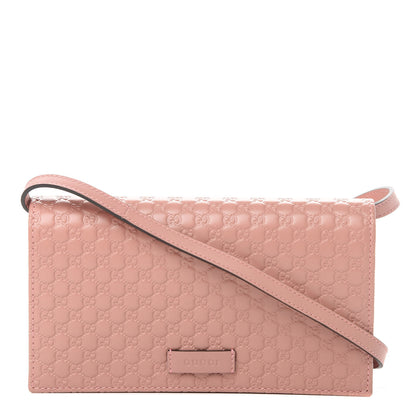 Gucci Microguccissima Crossbody Wallet Soft Pink 1 of 11