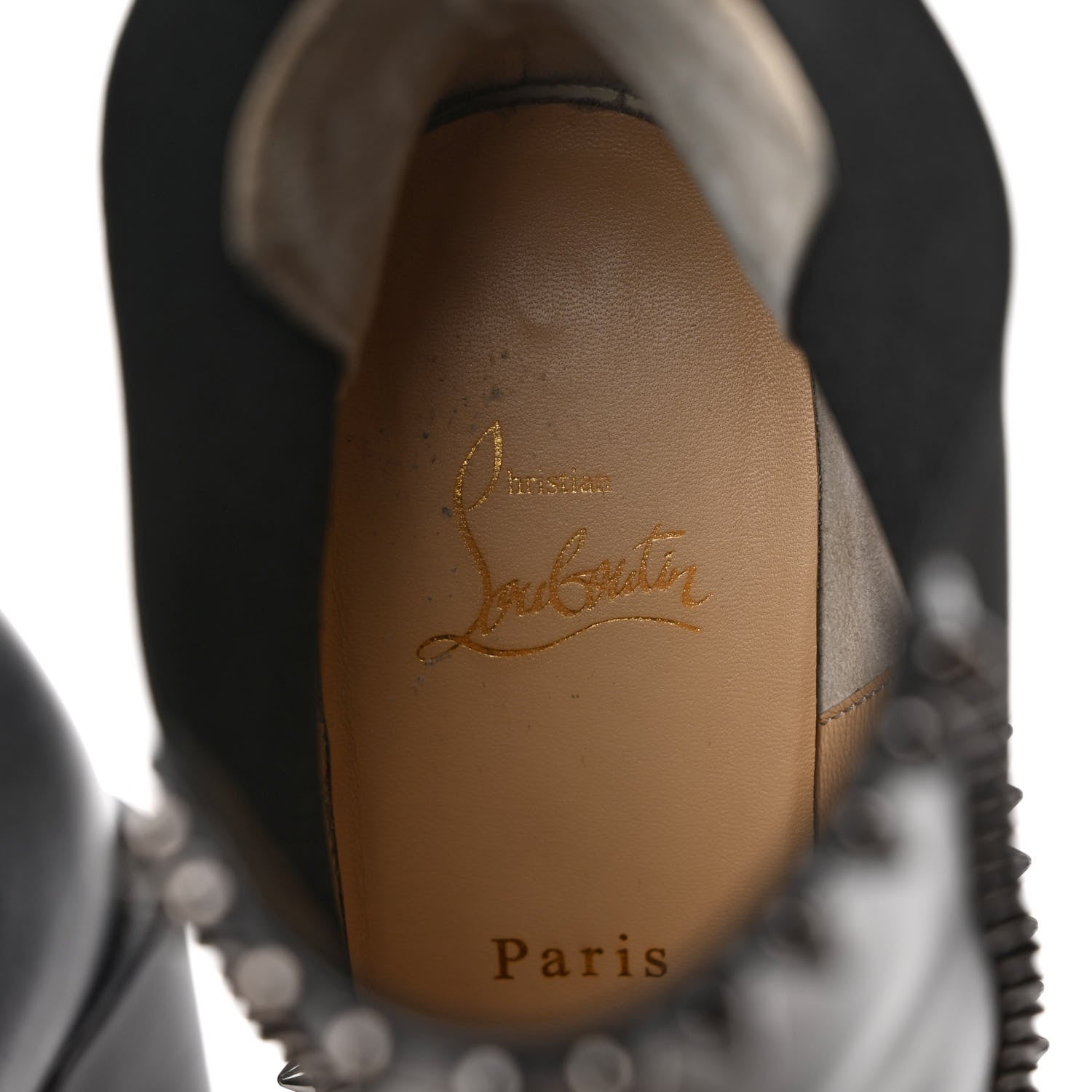 Christian Louboutin Nappa Out Line Spike Lug 100 Boots 40 Black 7 of 7
