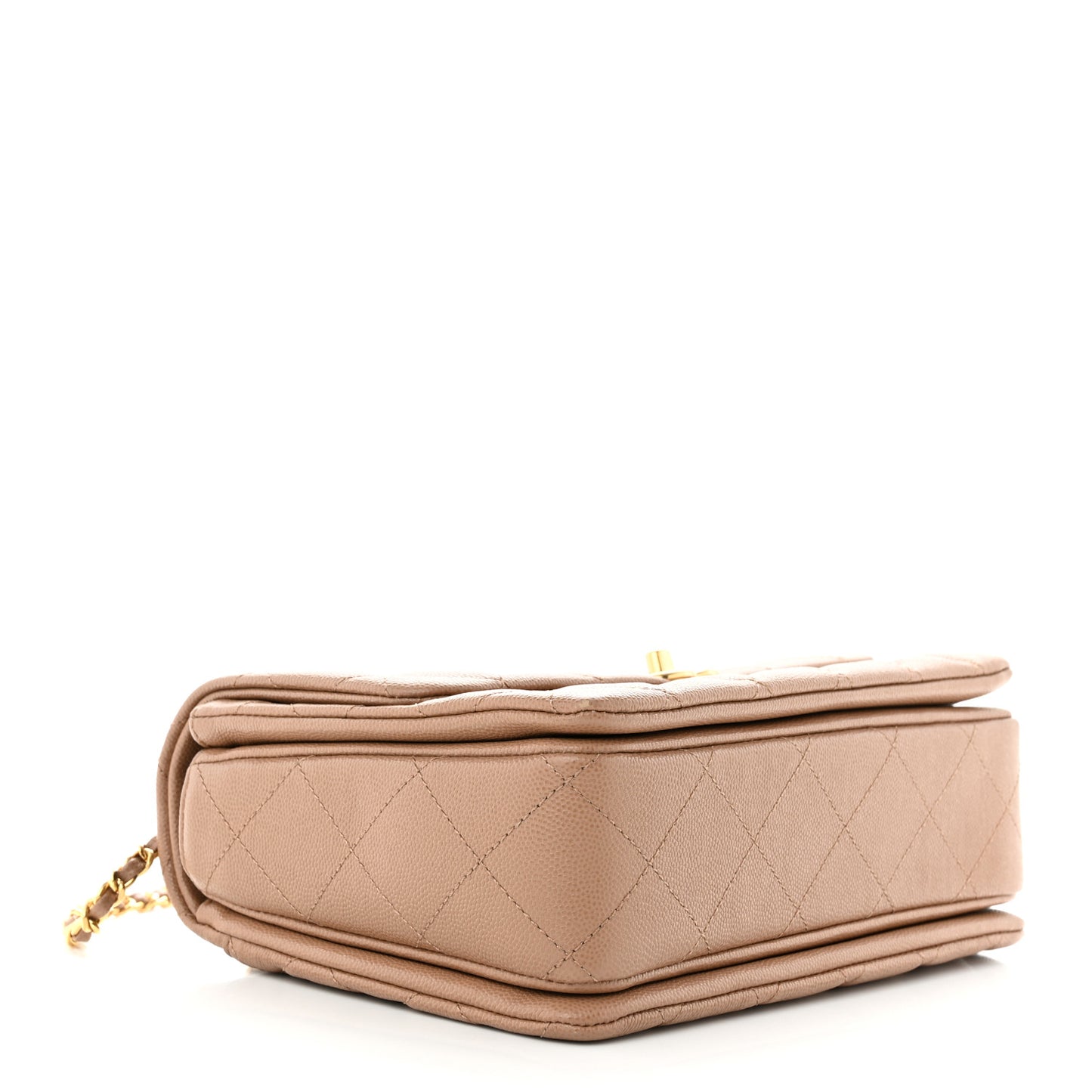Caviar Quilted Coco First Flap Beige