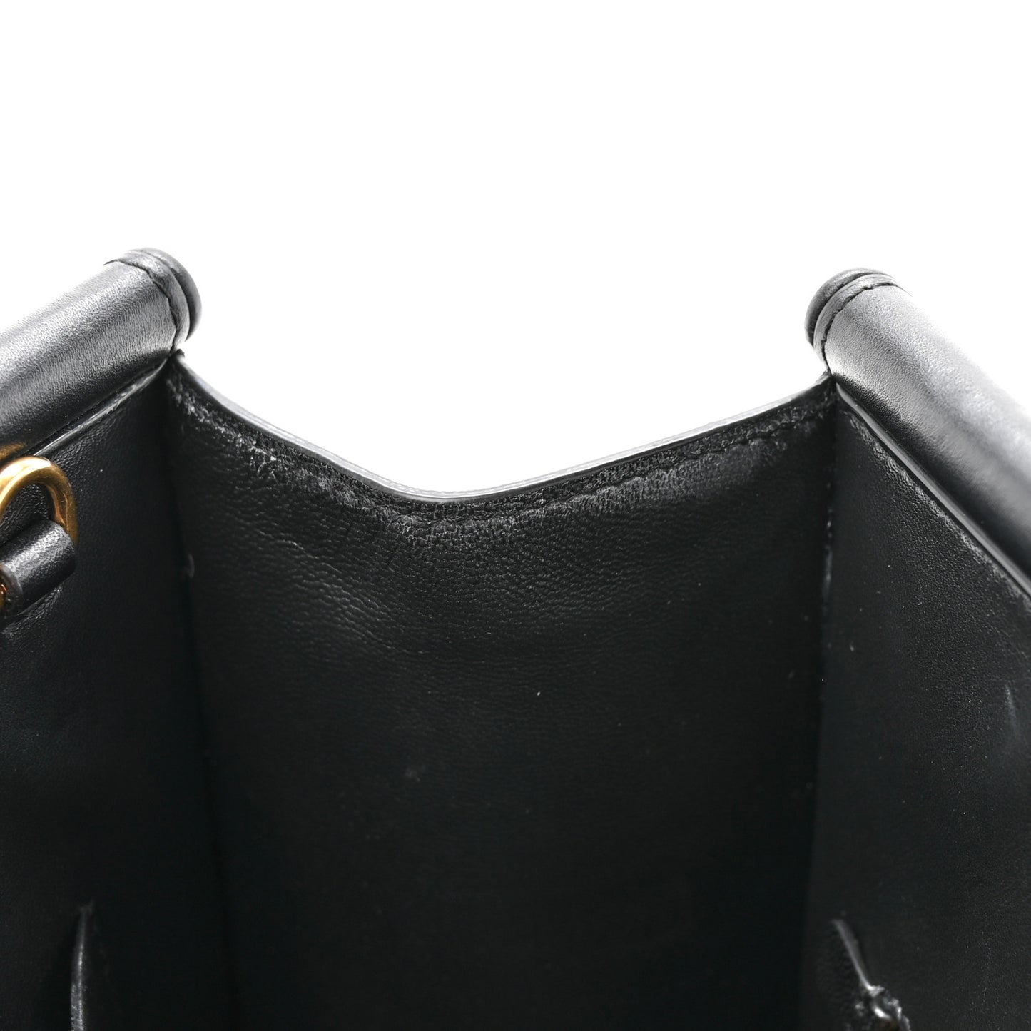 Calfskin Small Sicily Shopper Bag Black