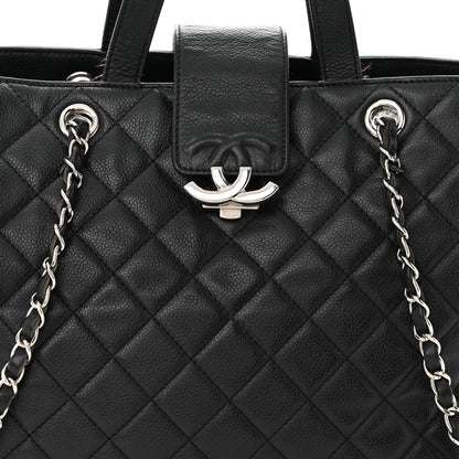 Chanel Caviar Quilted Large CC Box Shopping Tote Black 8 of 18