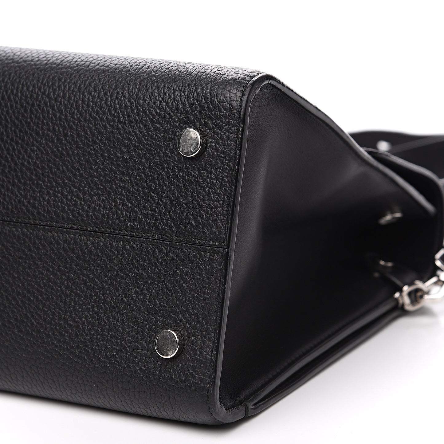 Grained Calfskin Medium Diorever Flap Black