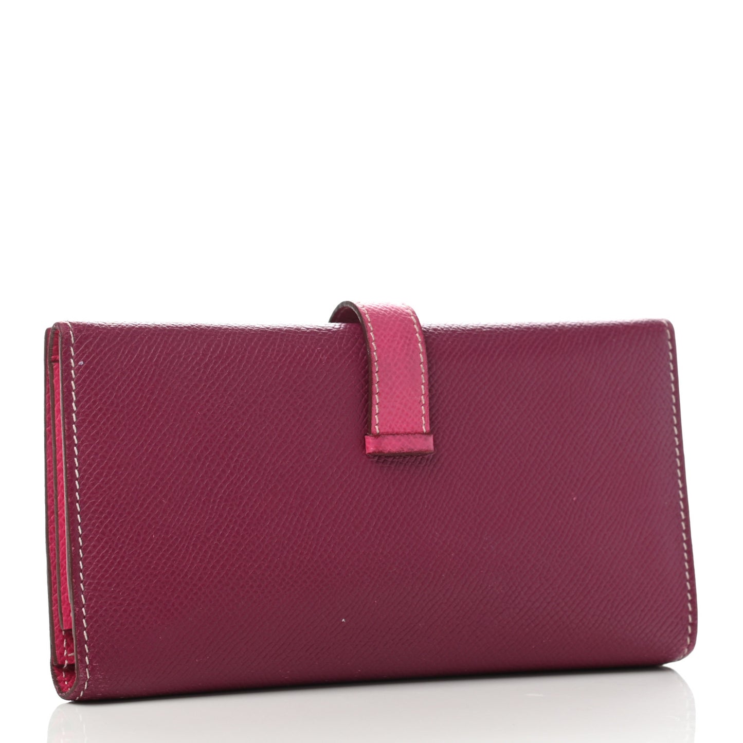 Epsom Bi-Color Tri-Fold Bearn Wallet Tosca Rose Tyrien