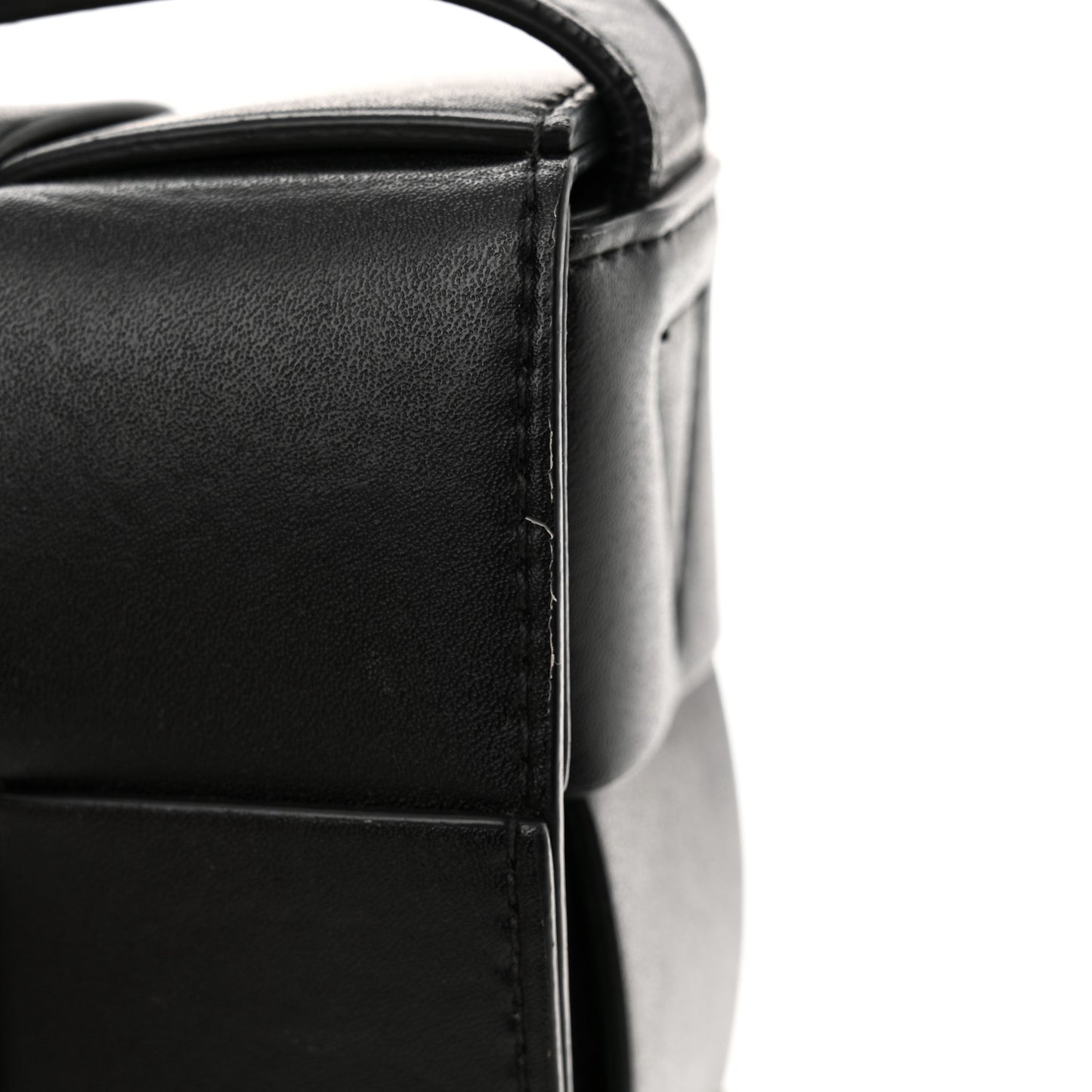 Lambskin Maxi Intrecciato Cassette Crossbody Bag Black