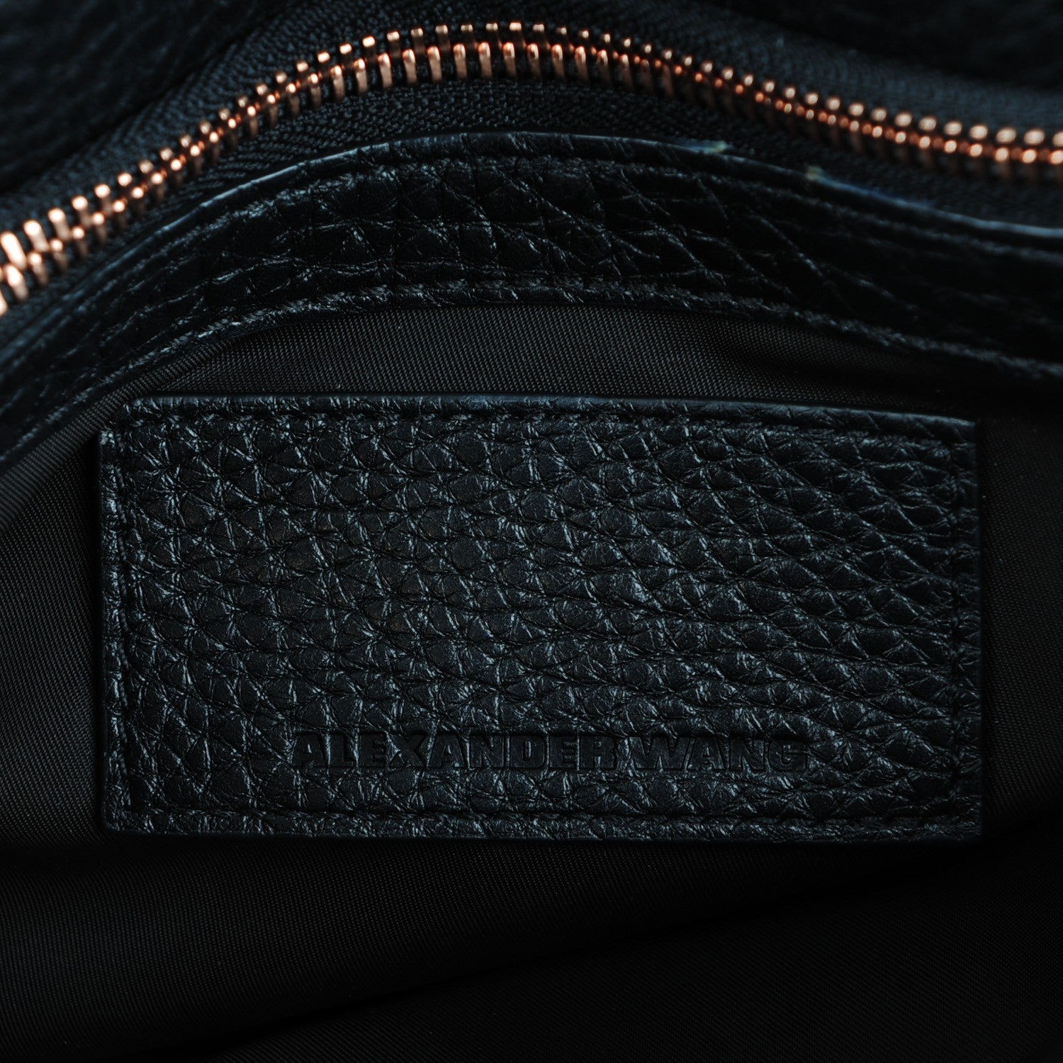 Alexander Wang Soft Pebbled Calfskin Prisma Skeletal Clutch Black Rose Gold Hardware 6 of 7