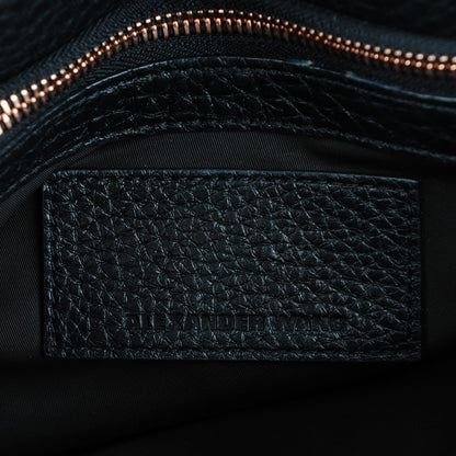 Alexander Wang Soft Pebbled Calfskin Prisma Skeletal Clutch Black Rose Gold Hardware 6 of 7