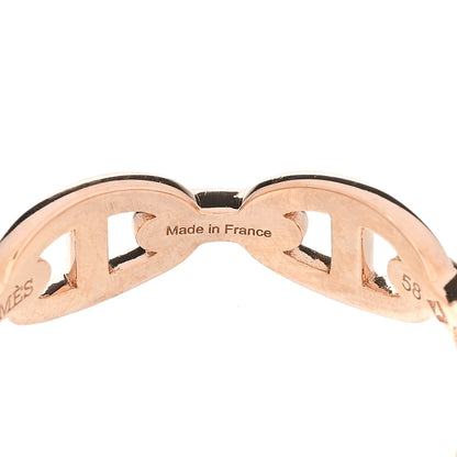 Hermes 18K Rose Gold PM Chaine d'Ancre Enchainee Ring 58 8.5 7 of 9