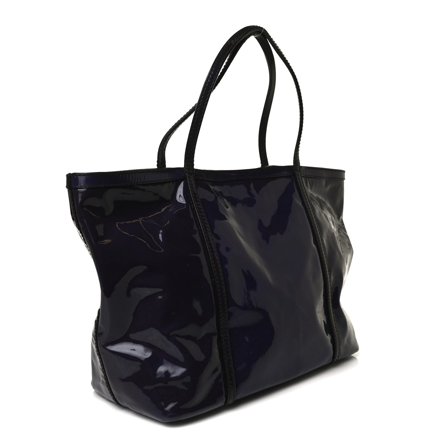 Patent Shopping Tote Purple