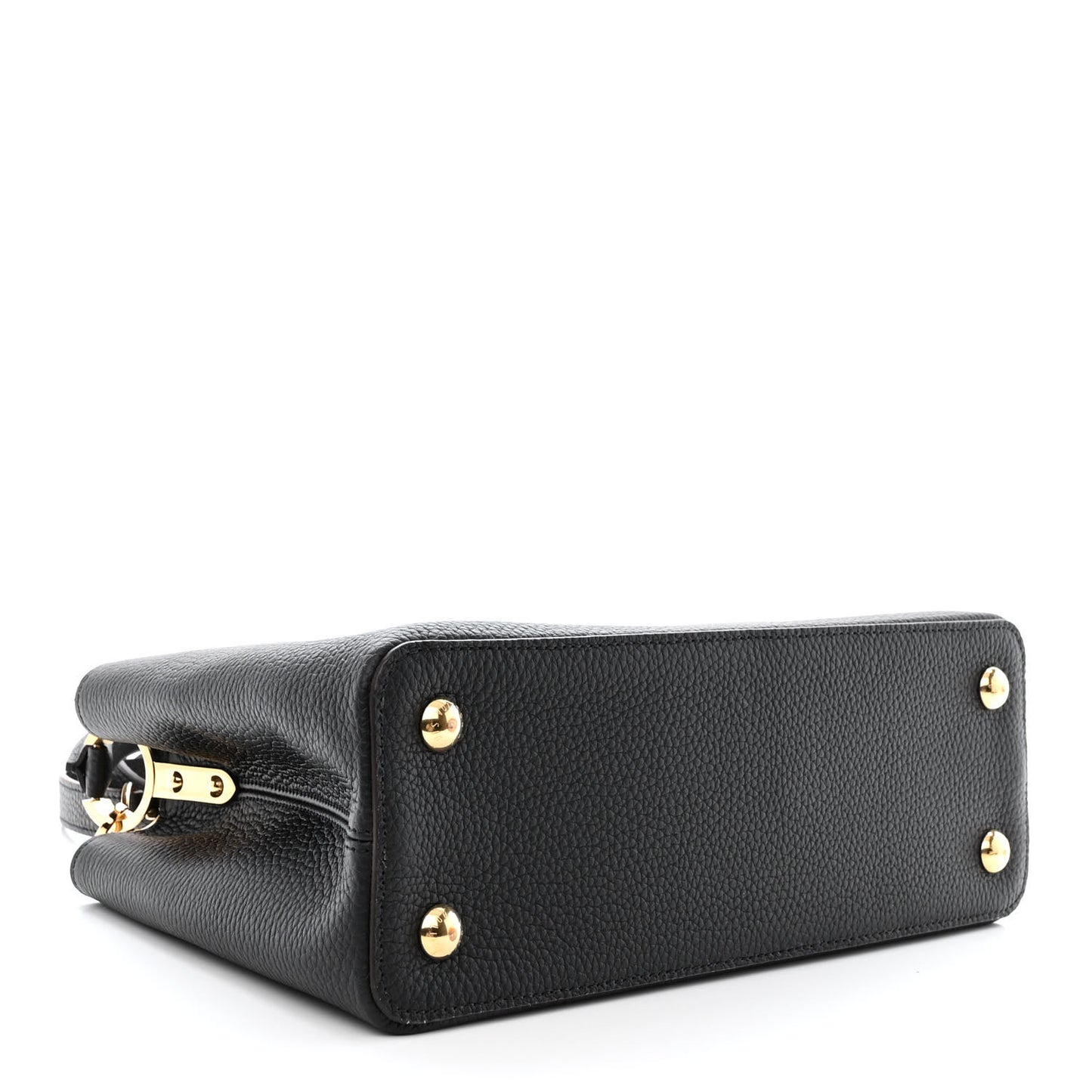 Taurillon Capucines MM Black Fuchsia