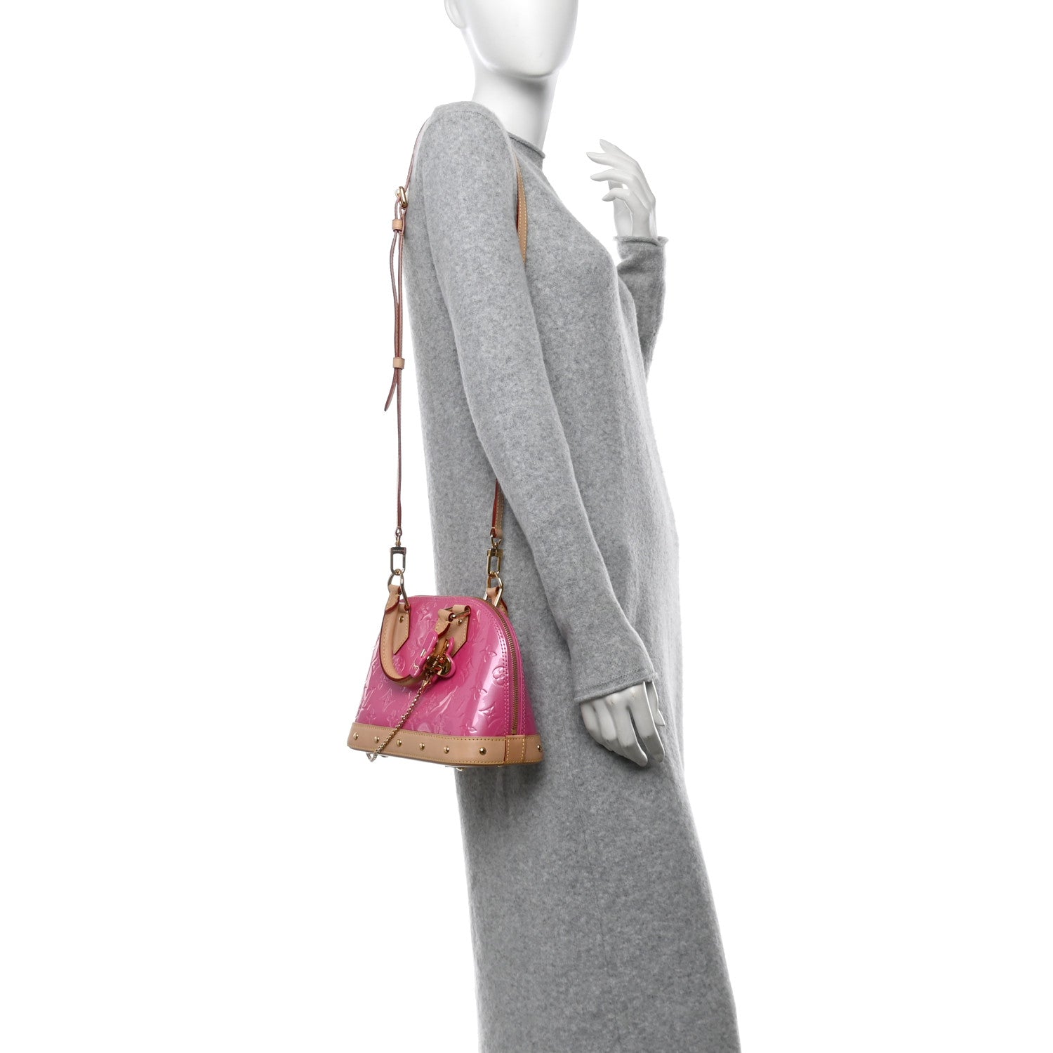 Louis Vuitton Vernis Alma BB Neon Pink 2 of 13