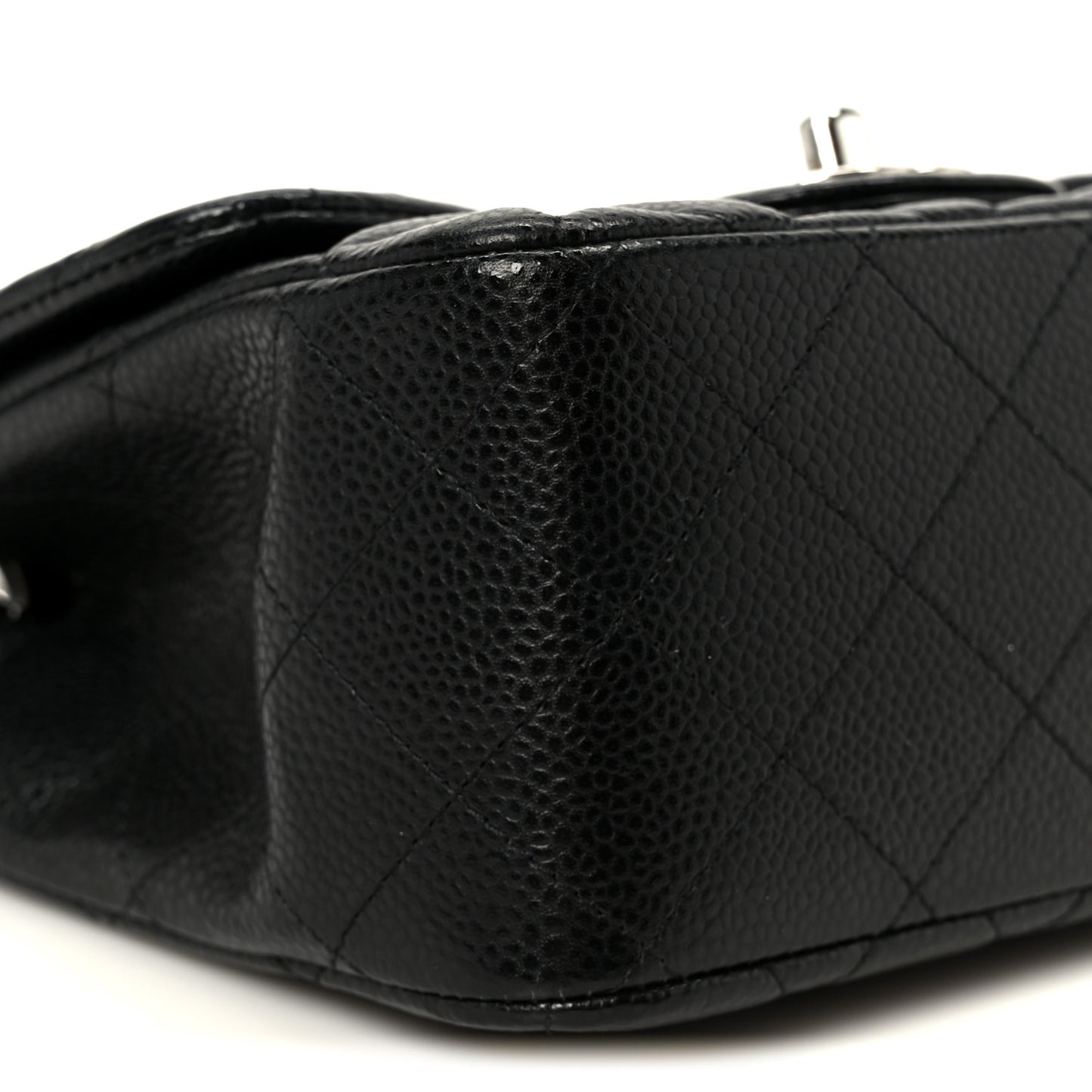 Caviar Quilted Mini Square Flap Black