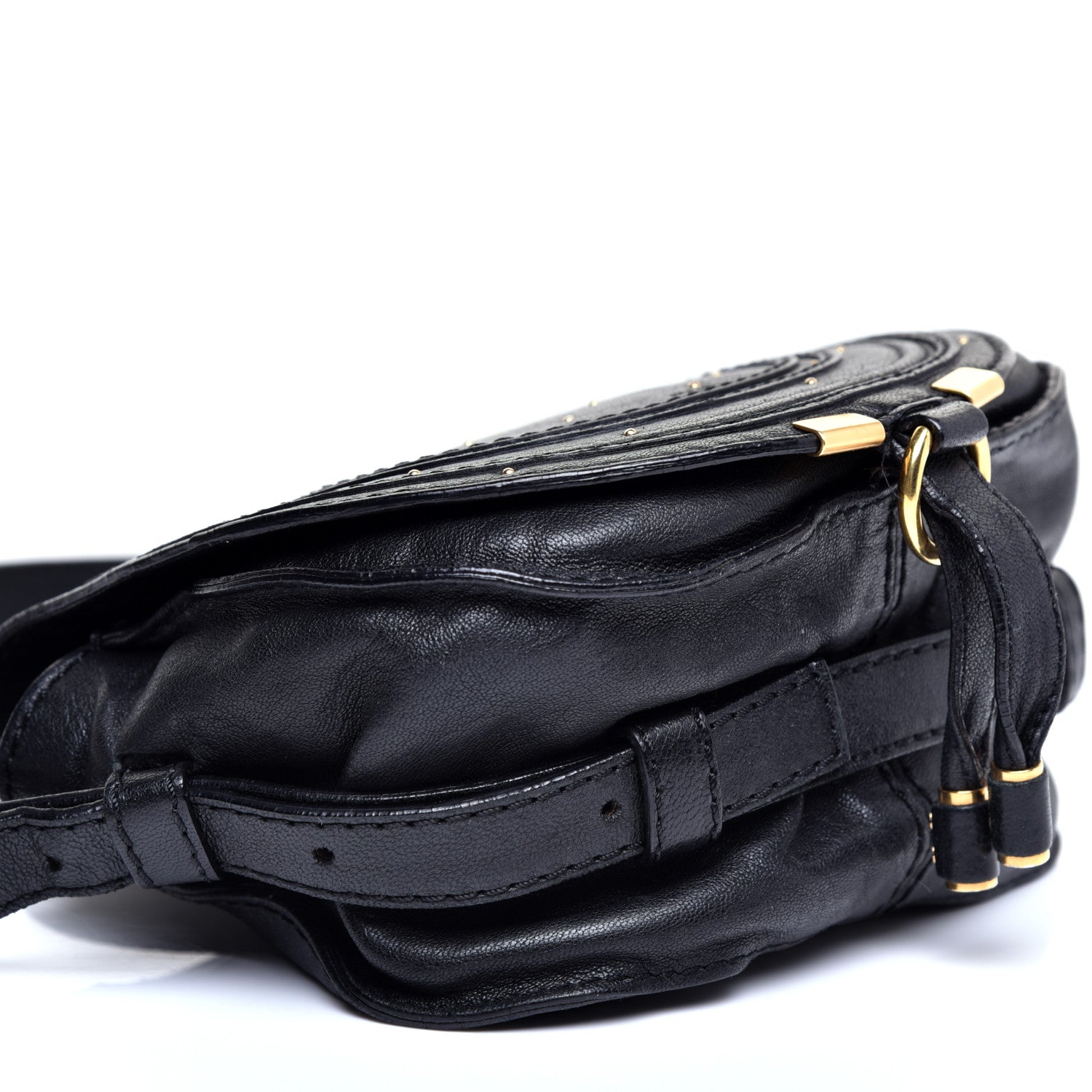 Chloe Calfskin Studded Mini Marcie Crossbody Bag Black 6 of 10