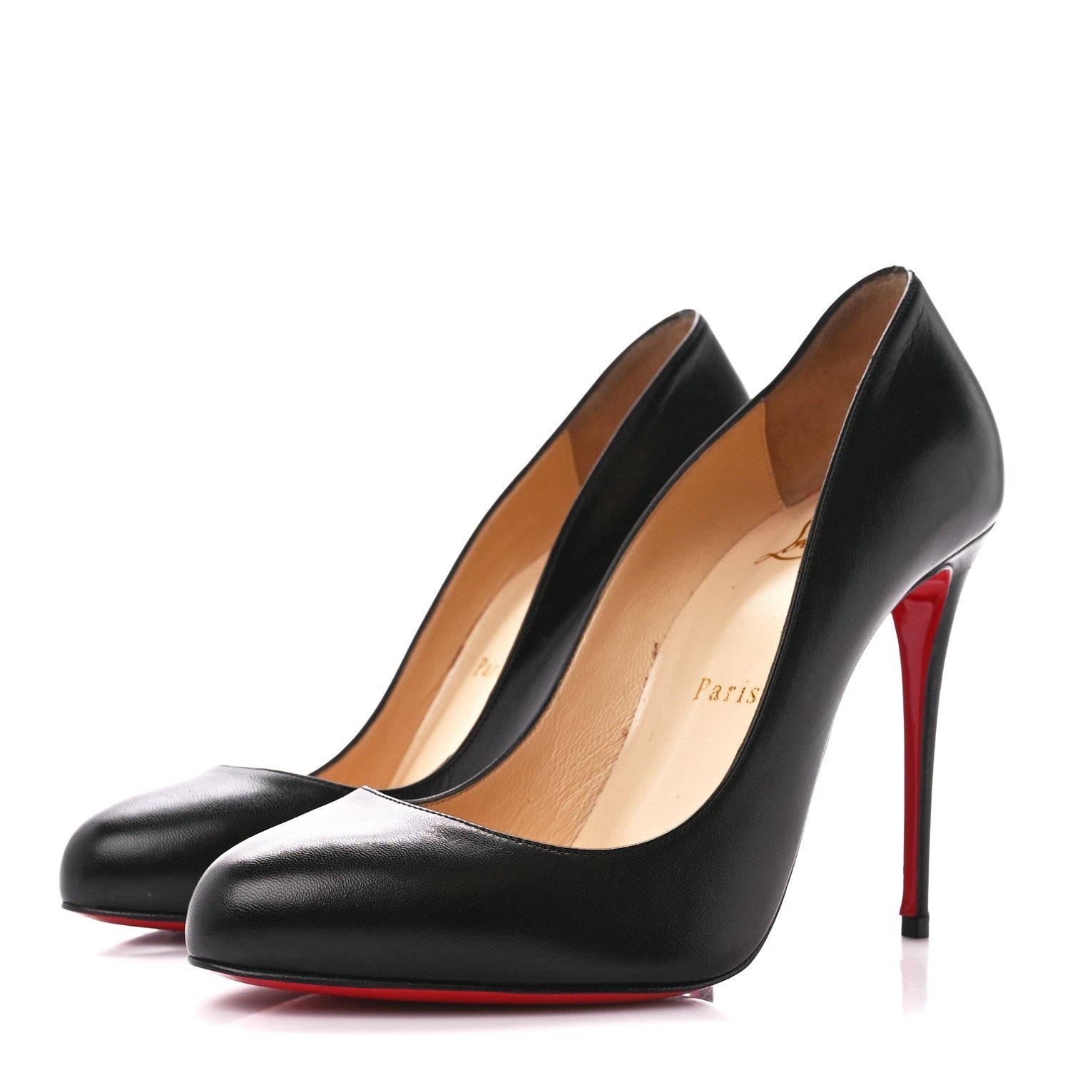 Christian Louboutin Kid Leather Dorissima 100 Pumps 38 Black 3 of 8