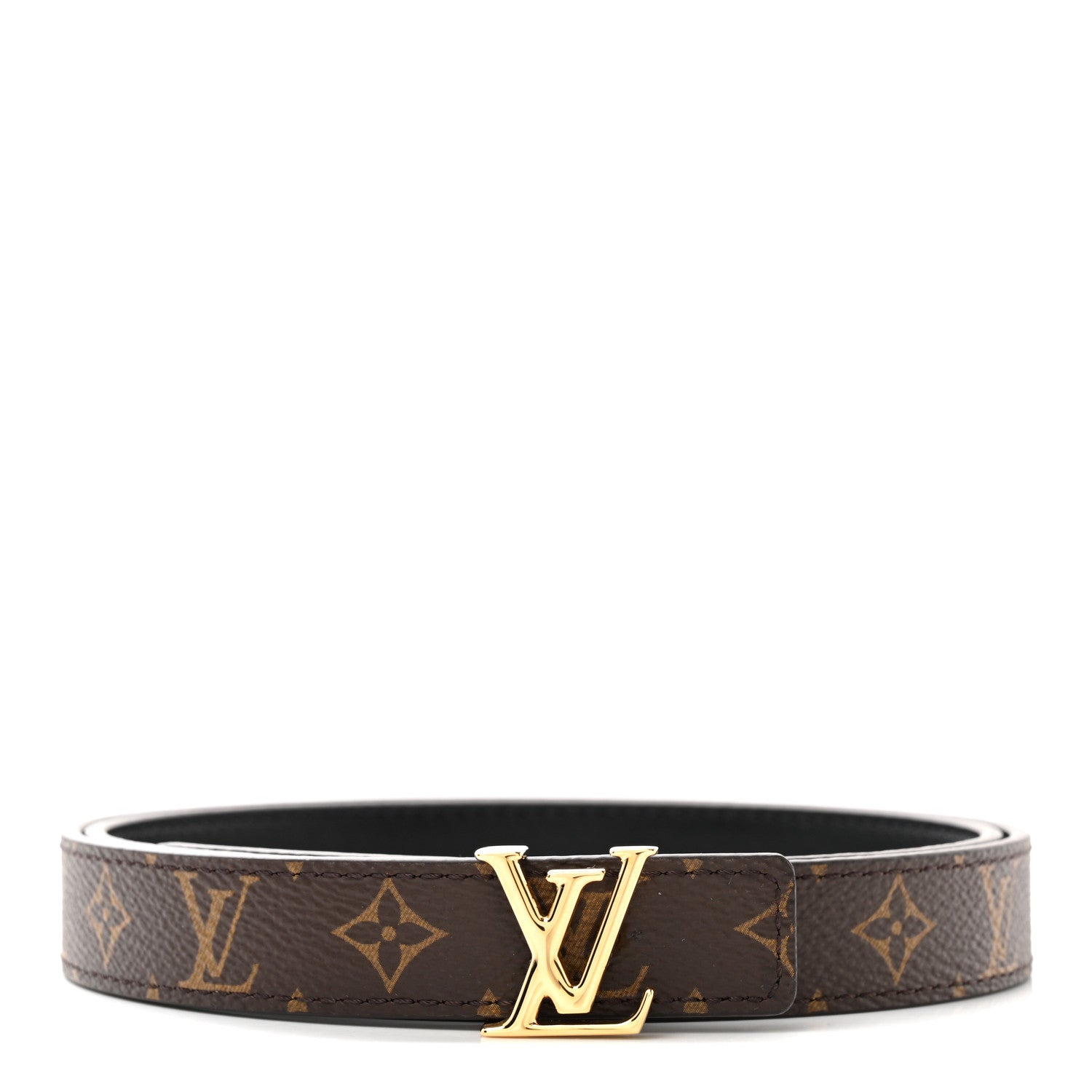 Louis Vuitton Calfskin Monogram 20mm LV Iconic Reversible Belt 75 30 Black 1 of 5
