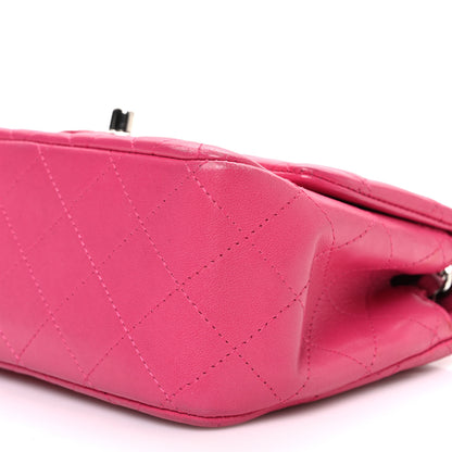 Chanel Lambskin Quilted Mini Square Flap Dark Pink 10 of 12