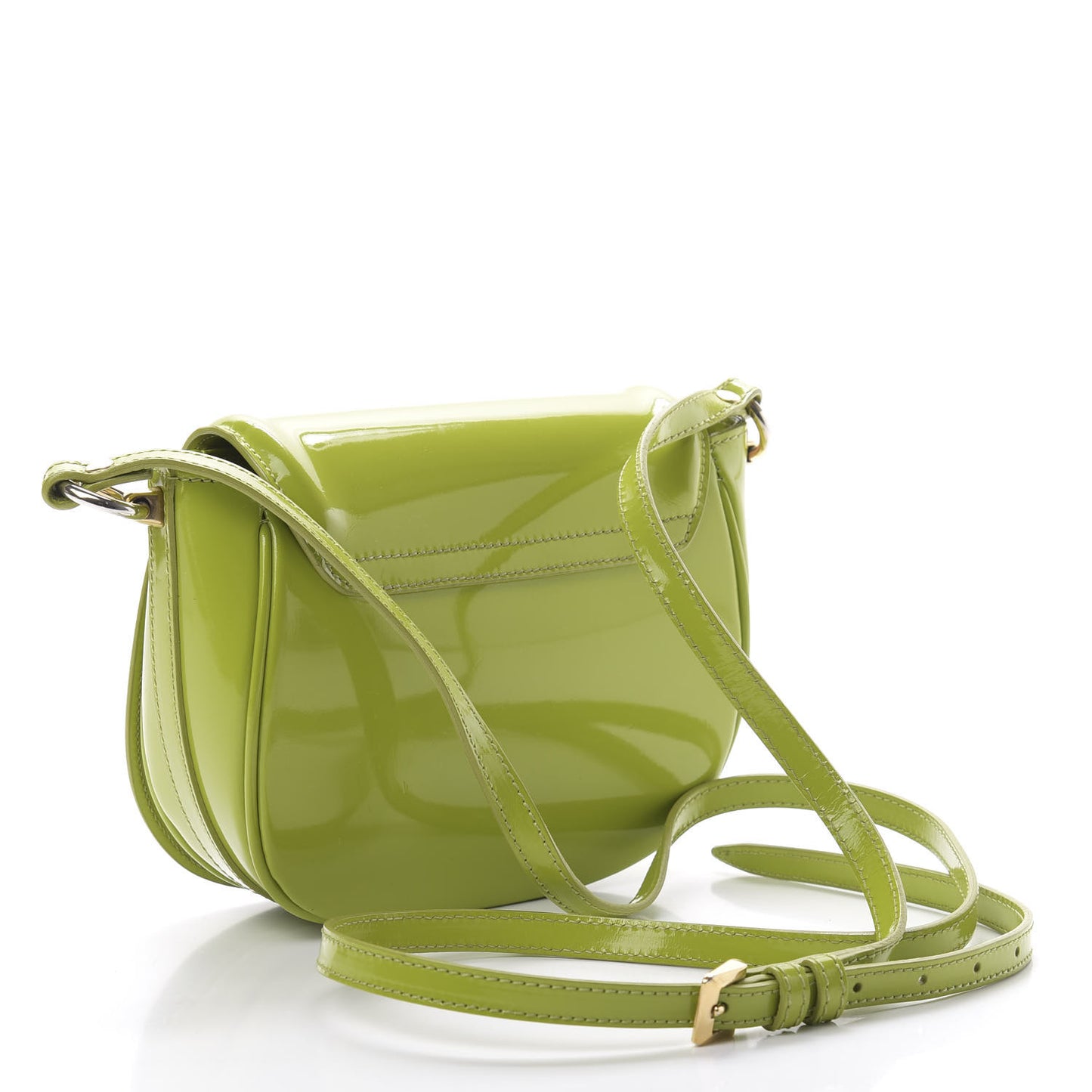 Patent Small Leigh Crossbody Bag Lemon Green