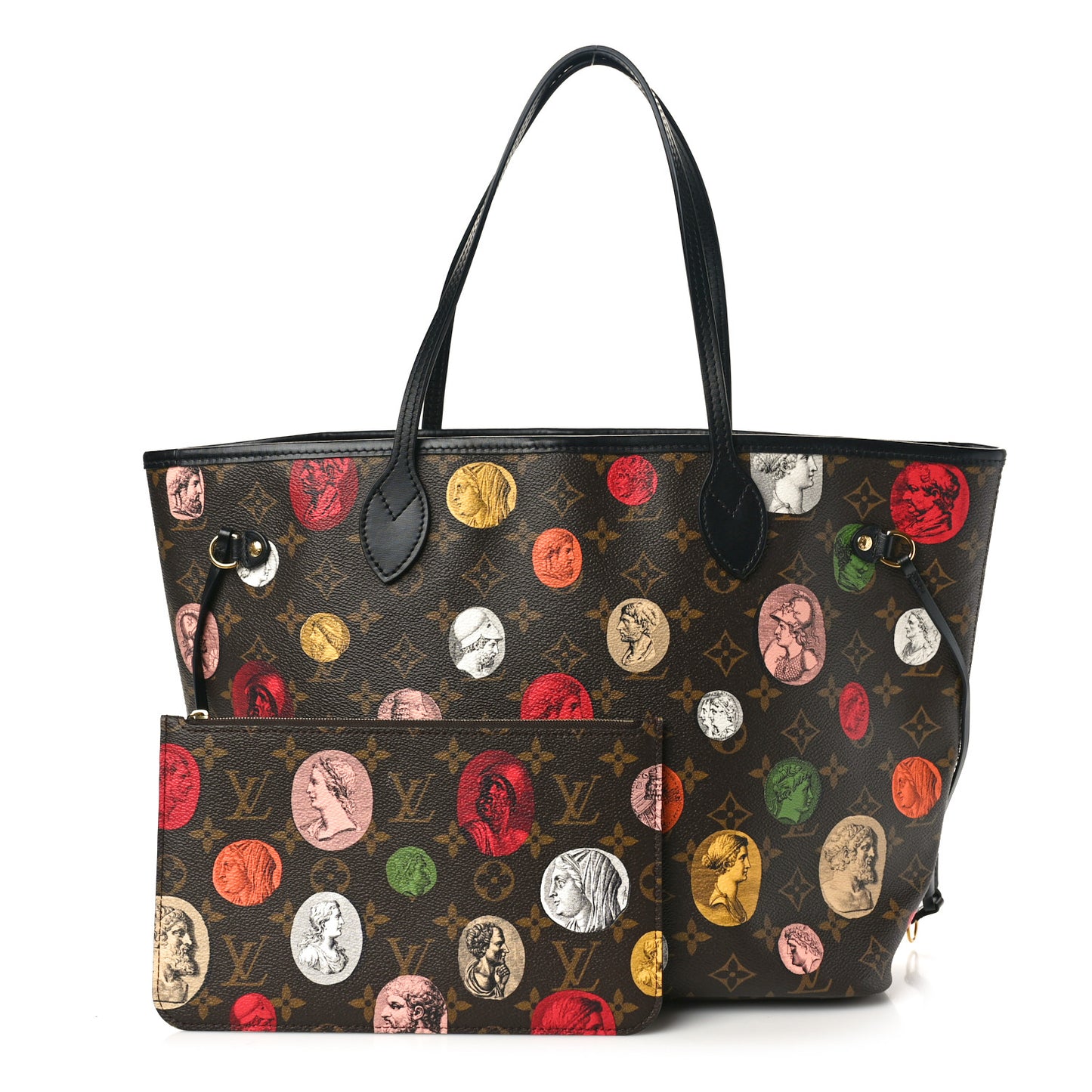 X FORNASETTI Monogram Cameo Neverfull MM