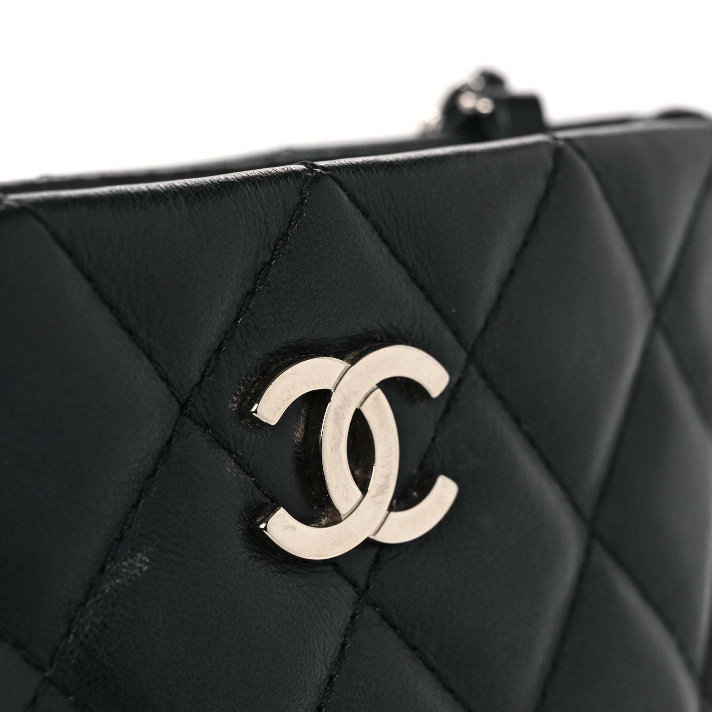 Calfskin Quilted Crossbody Bag Black