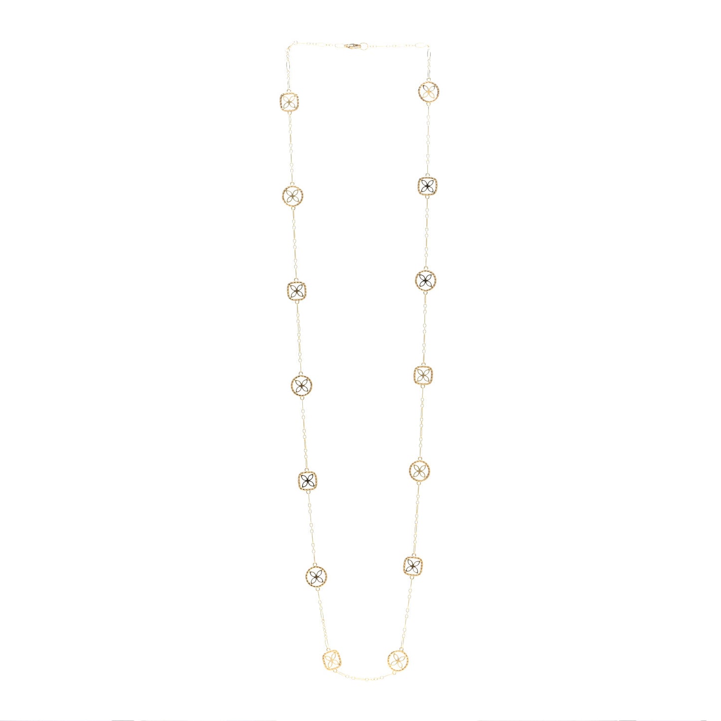 18K Yellow Gold Batu Kawung Station Necklace