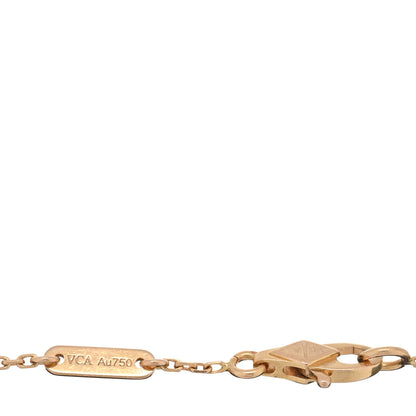 Van Cleef & Arpels 18K Rose Gold Carnelian Sweet Alhambra Heart Bracelet 3 of 4