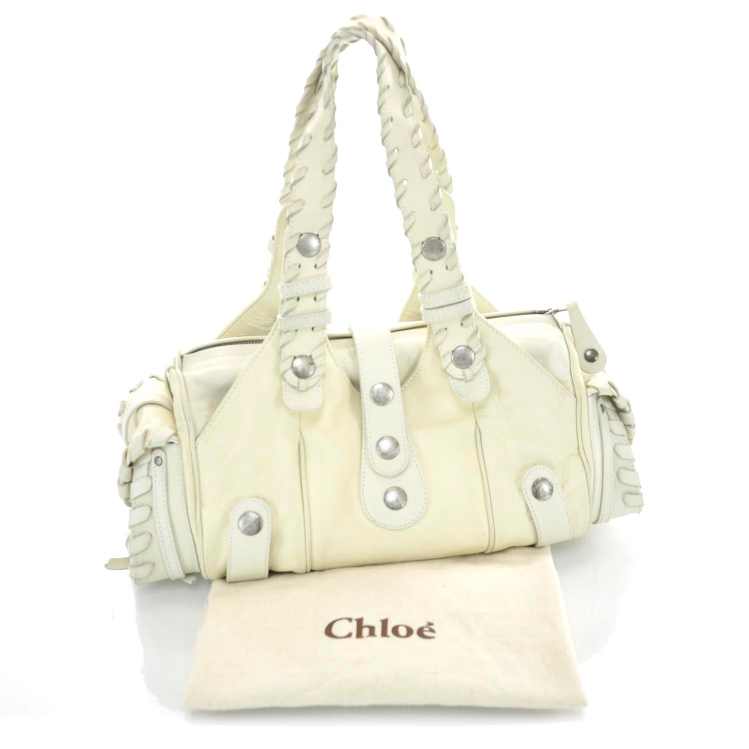 Chloe Calfskin Silverado Shoulder Bag Ivory 3 of 9