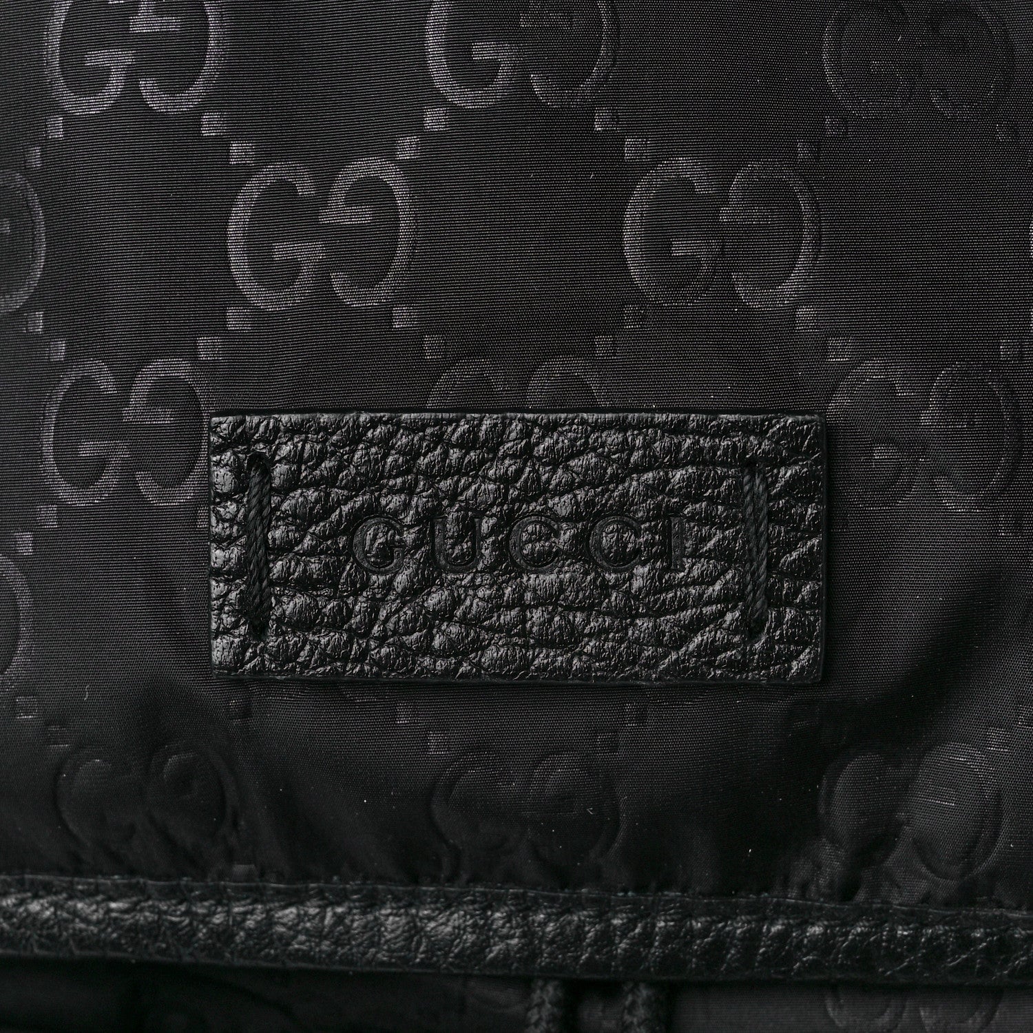 Gucci Nylon Monogram Medium Light Double Buckle Backpack Black 10 of 14