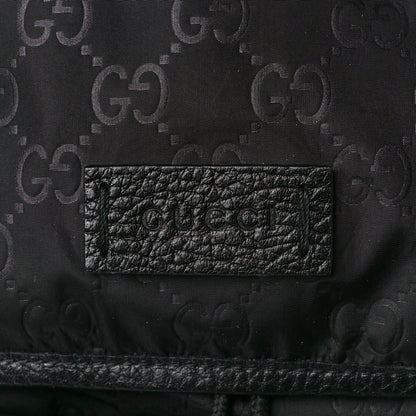 Gucci Nylon Monogram Medium Light Double Buckle Backpack Black 10 of 14