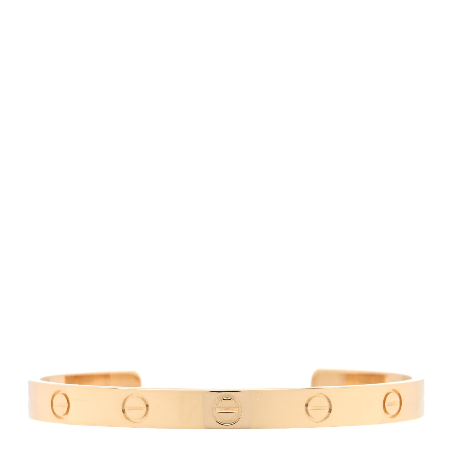 18K Yellow Gold LOVE Cuff Bracelet 17