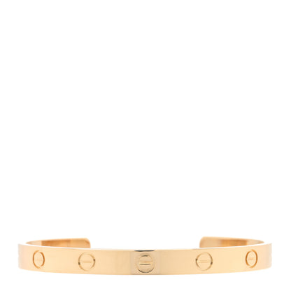Cartier 18K Yellow Gold LOVE Cuff Bracelet 17 1 of 3