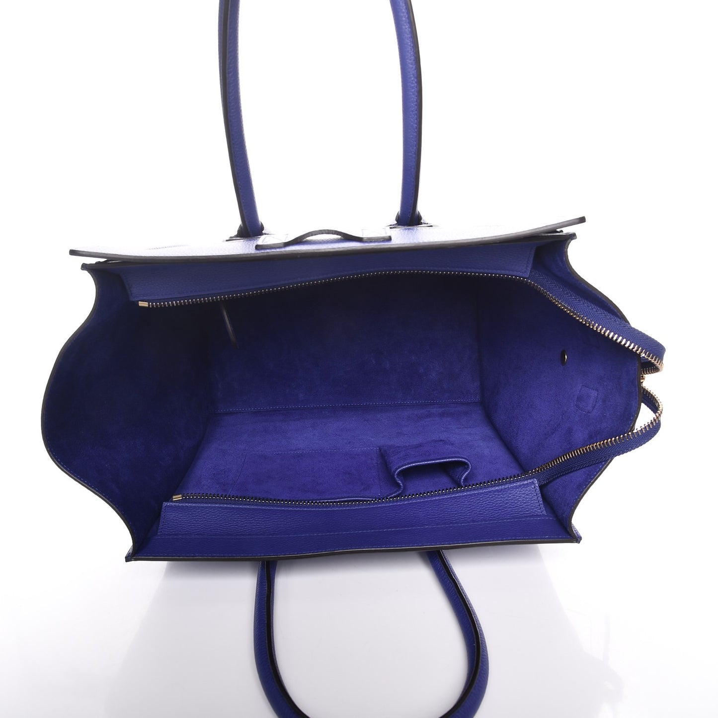 Drummed Calfskin Mini Luggage Indigo