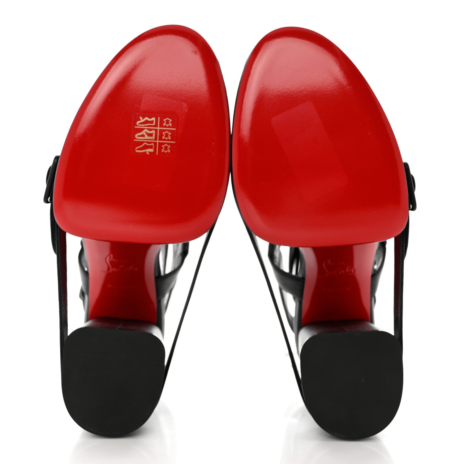 Christian Louboutin Calfskin Yazefatt Buckle Strap Platform Sandals 39.5 Black 5 of 8